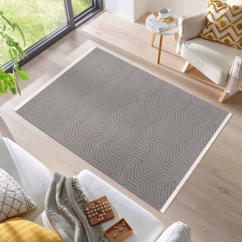 Large Designer Mocha Living Room Area Rug I 160x230 cm Soft Modern Mocha Rug